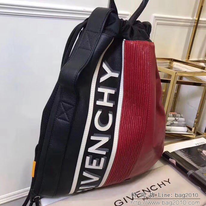 GlVENCHY紀梵希 18秋冬新款 字母logo雙肩包 小牛皮背包  tsg1154